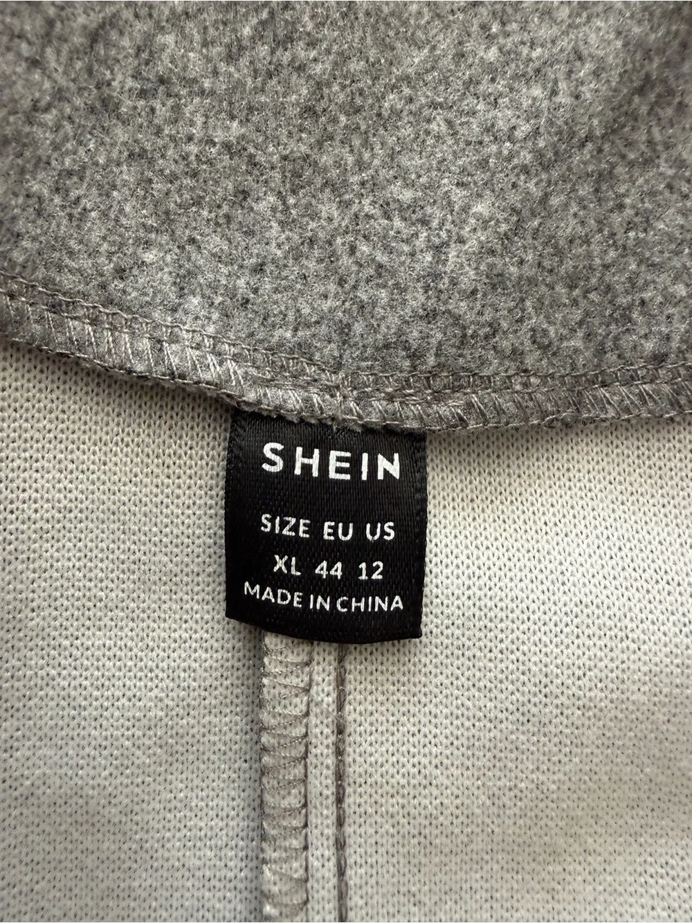 SHEIN Girls Double-Breasted Gray Pea Coat